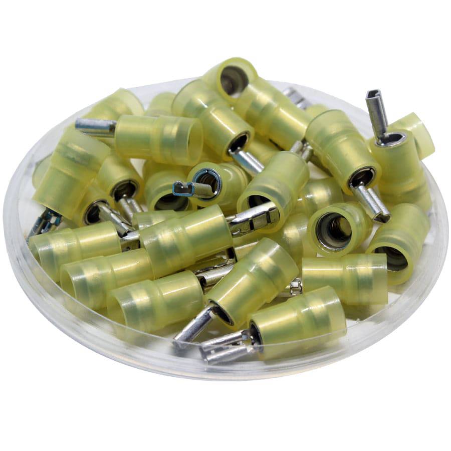 FDNYD5-110(8) - Nylon Insulated Female Quick Disconnects - Double Crimp - 12-10 AWG