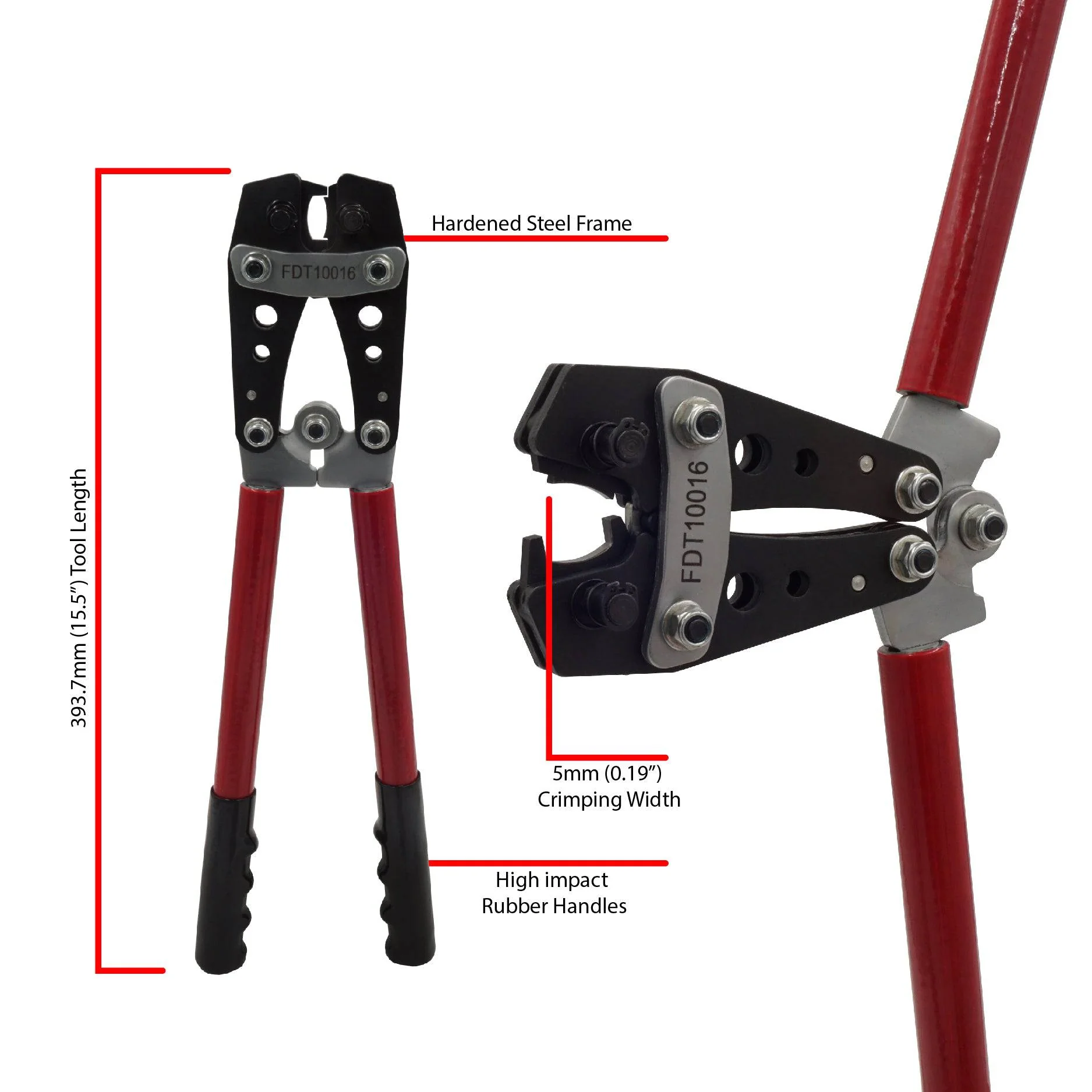 FDT10016 - Crimping Tool for 2AWG Insulated Butt/Parallel Connectors - Image 3
