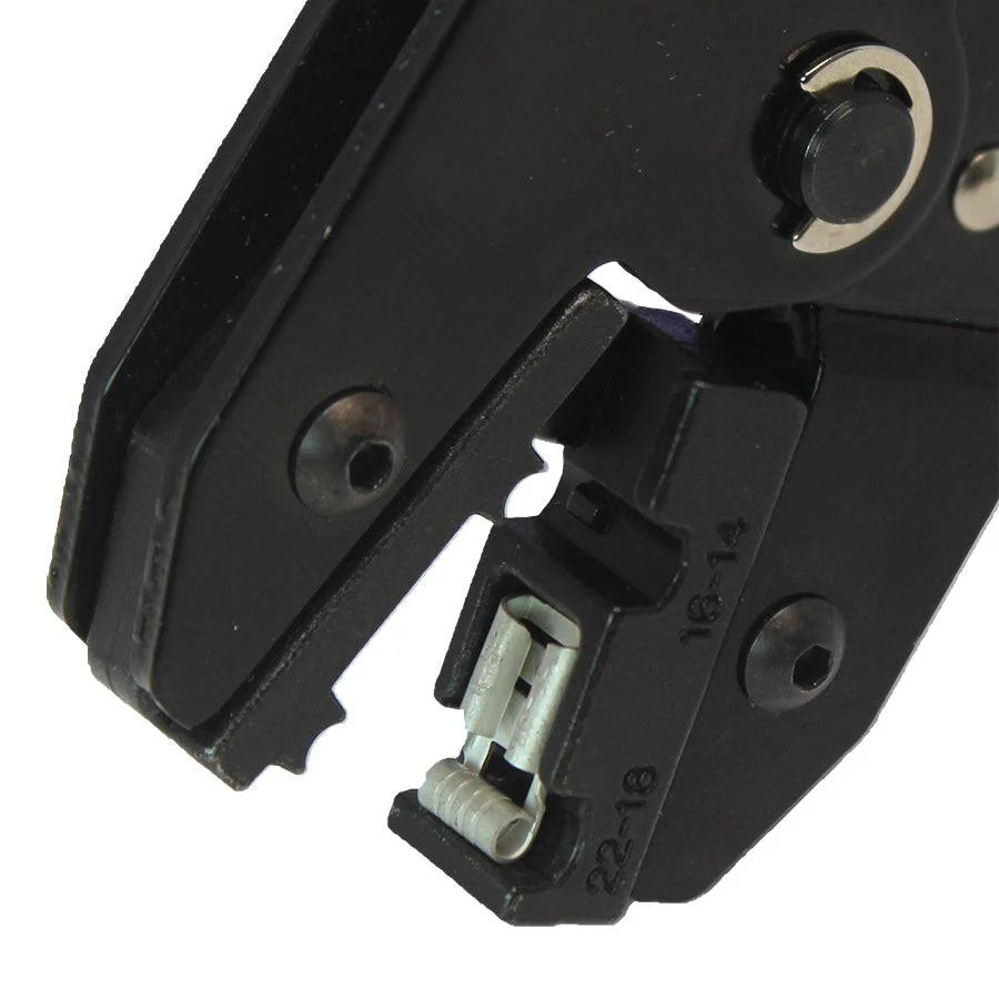FDT10052 - 22 to 14 AWG Non Insulated Flag Terminal Crimping Tool, Ratcheting, 1 Piece - Image 3