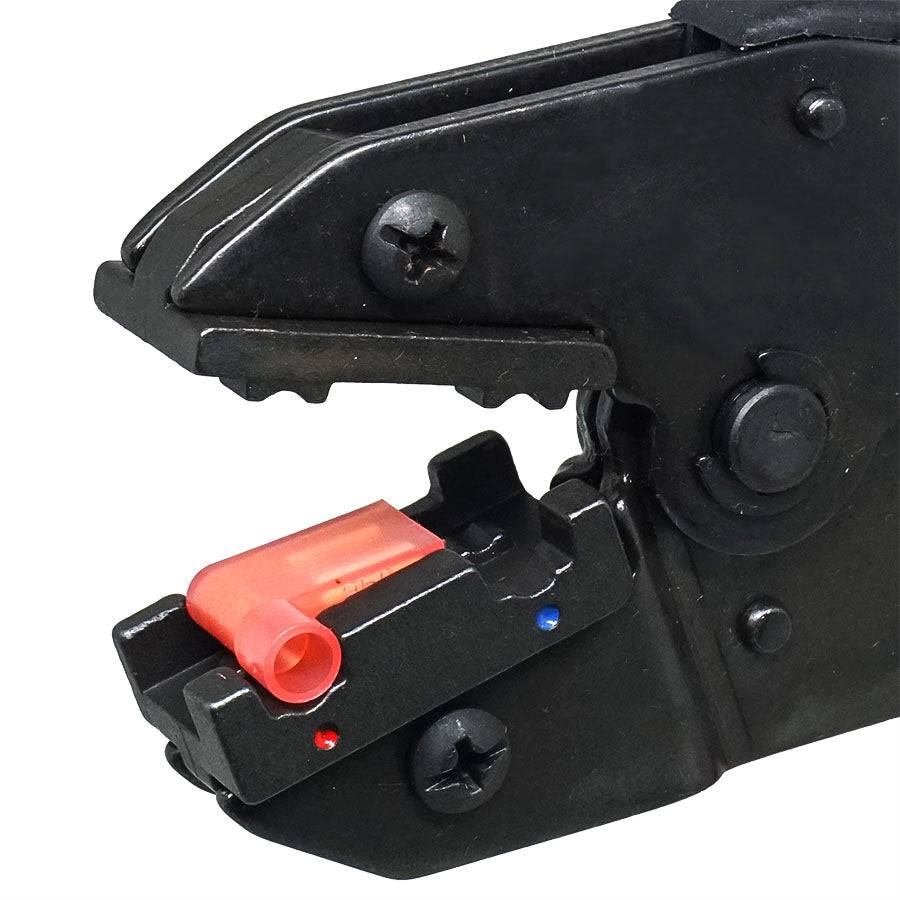 FDT10053 - 22 to 14 AWG Insulated Flag Terminal Crimping Tool, Ratcheting, 1 Piece - Image 3