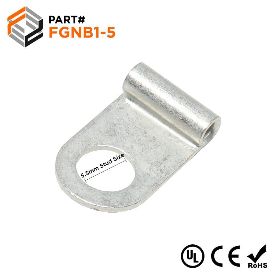 FGNB1-5 - Non Insulated Flag Terminal - Ring Tongue - 22-16AWG