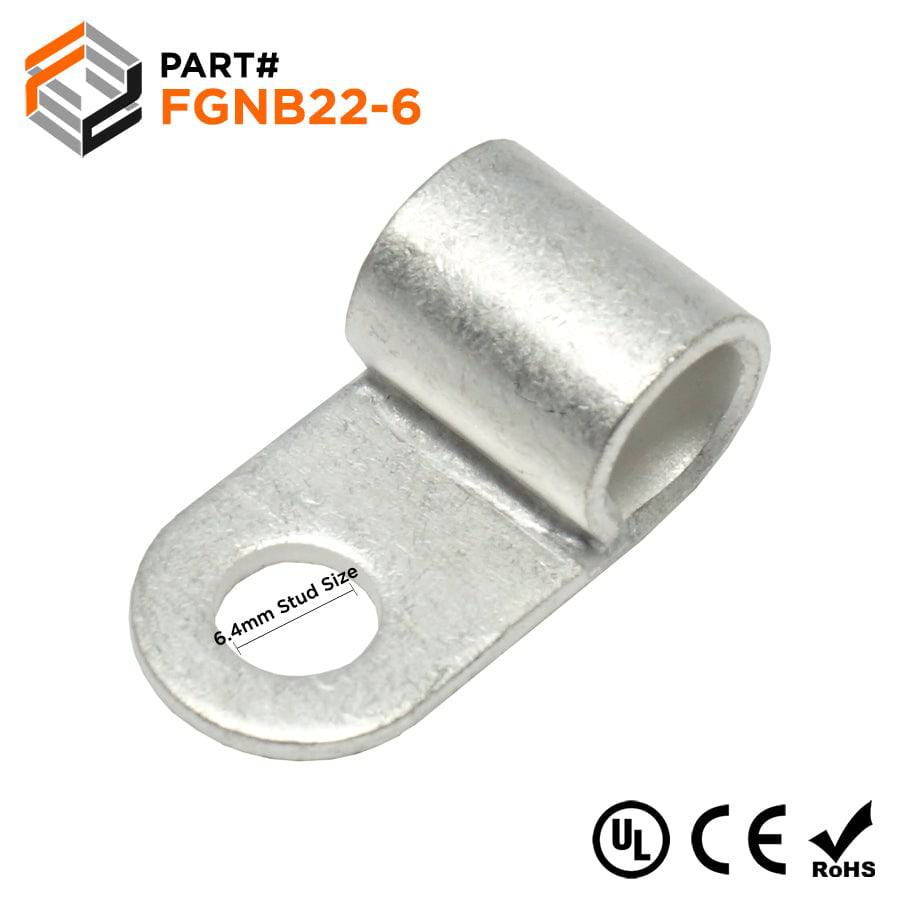 FGNB22-6 - Non Insulated Flag Terminal - Ring Tongue - 4AWG