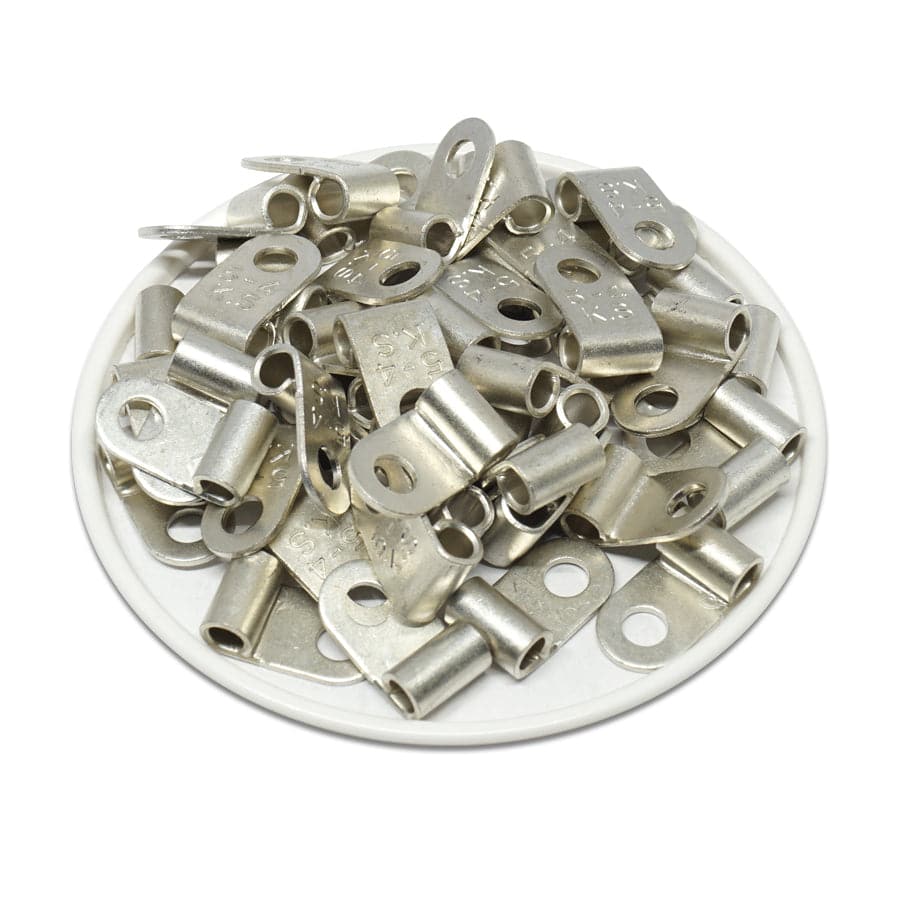 12-10 AWG Non Insulated 90° Flag Terminals, #8 Stud, 50 Pieces - FGNB5-4 - Image 2