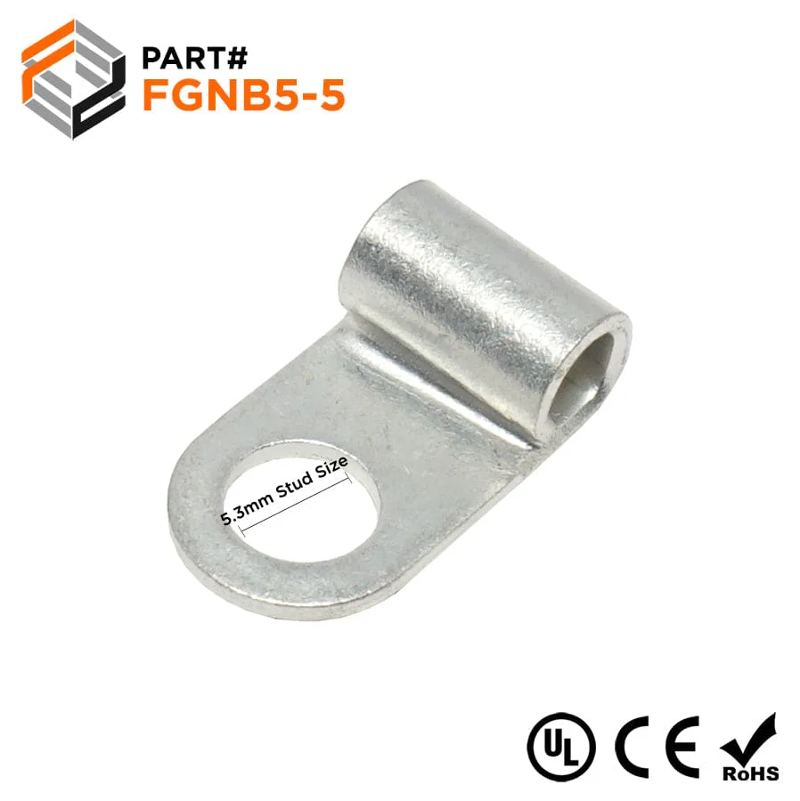FGNB5-5 - Non Insulated Flag Terminal - Ring Tongue - 12-10AWG