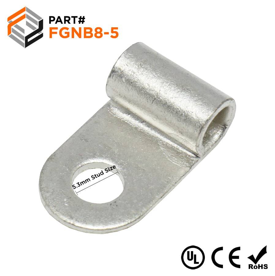 FGNB8-5 - Non Insulated Flag Terminal - Ring Tongue - 8AWG