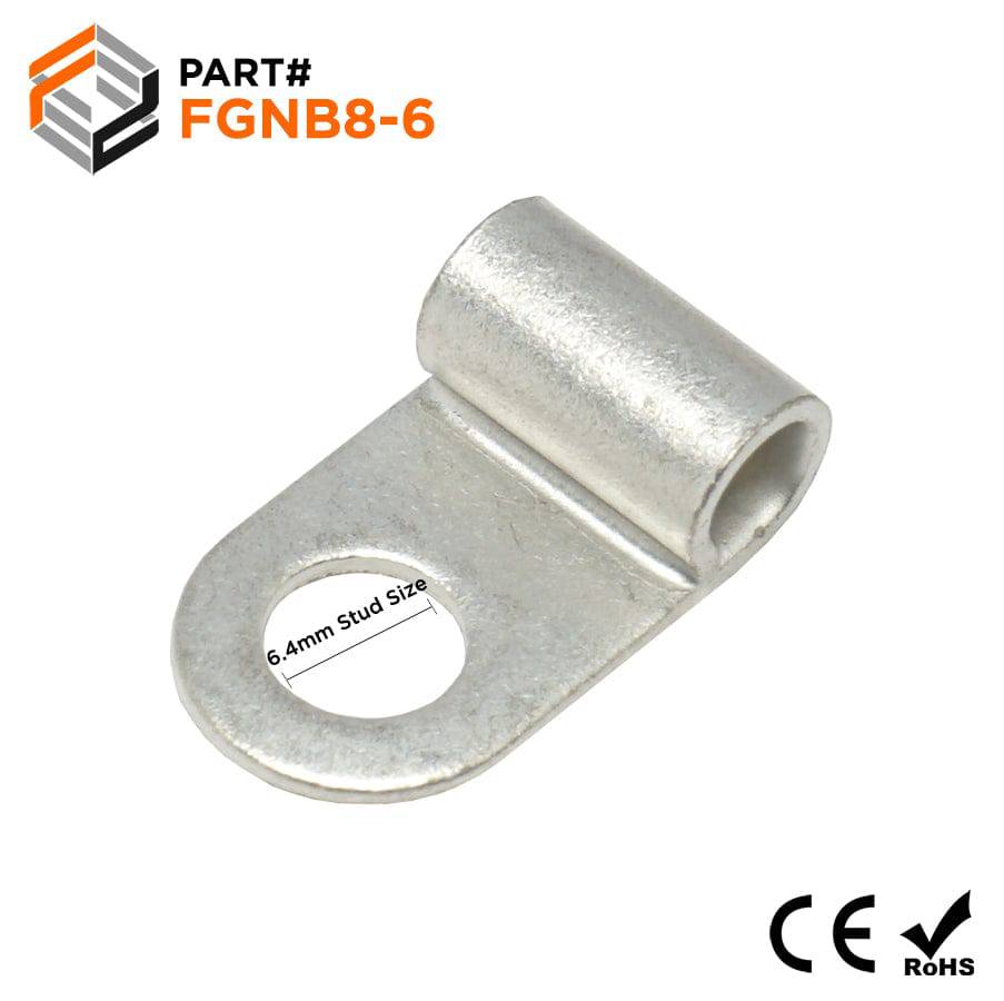 FGNB8-6 - Non Insulated Flag Terminal - Ring Tongue - 8AWG