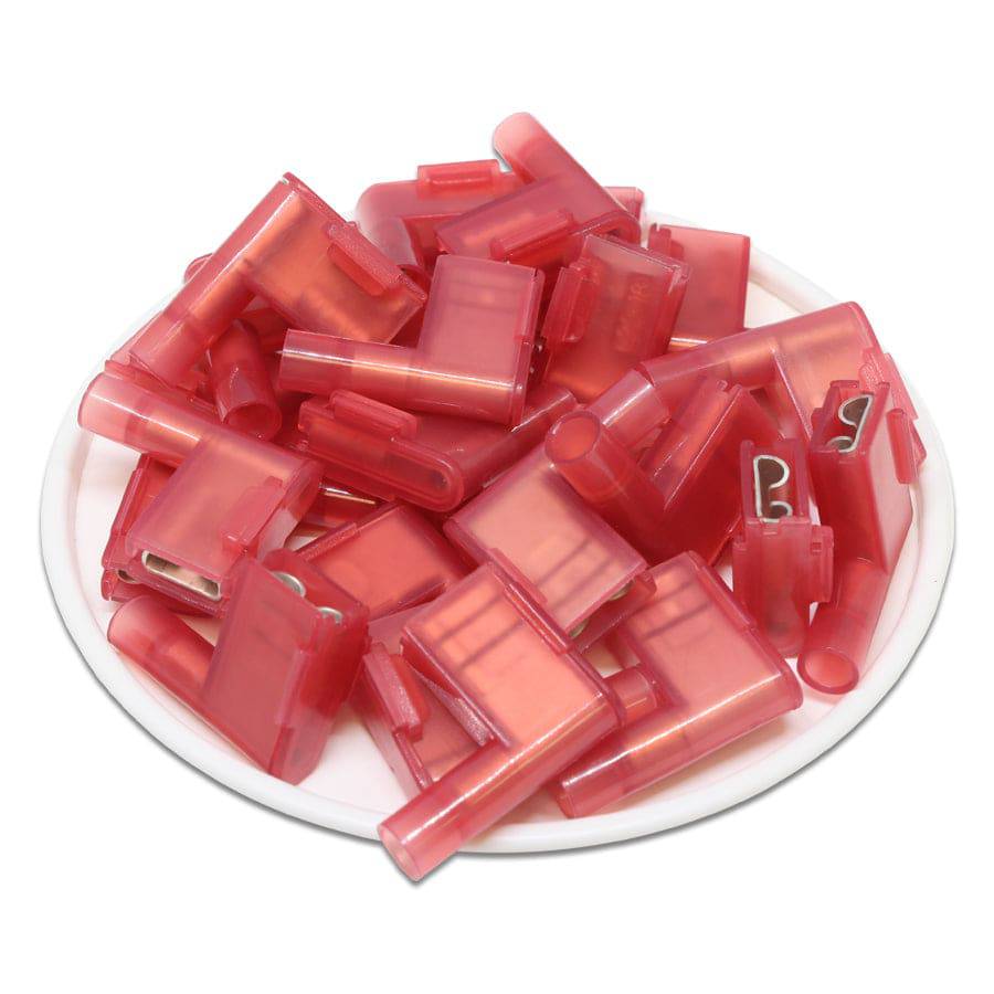 FLDNYDX1-250 - Double Crimp Nylon Insulated Quick Disconnects - 22-16 AWG