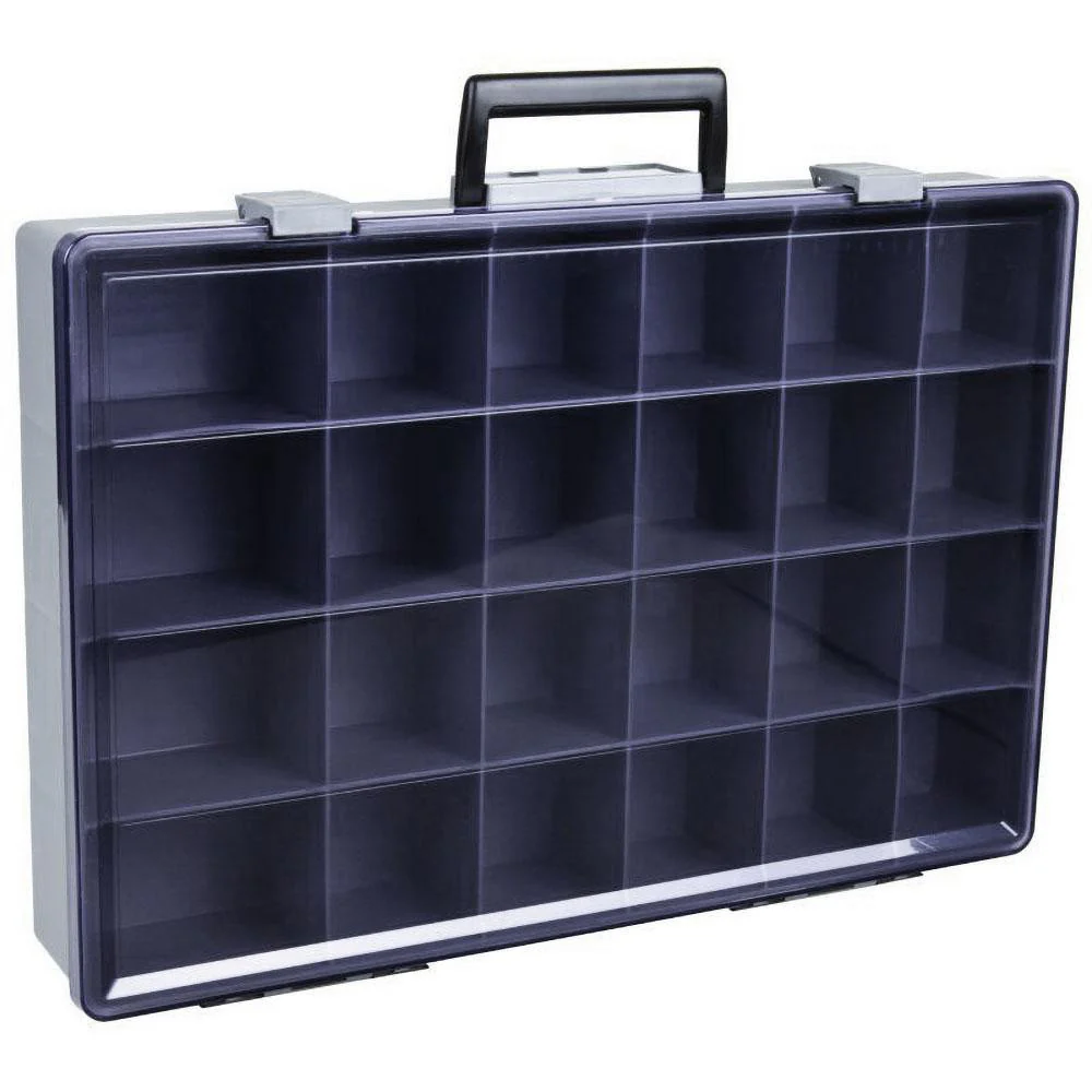 FLM1024-2 - 24 Compartment Gray Small Parts Storage Box, 1 Piece