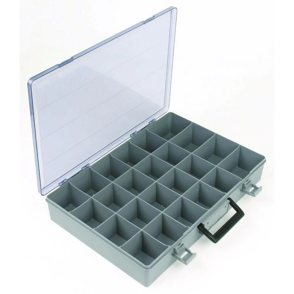 FLM1024-2 - 24 Compartment Gray Small Parts Storage Box, 1 Piece - Image 4