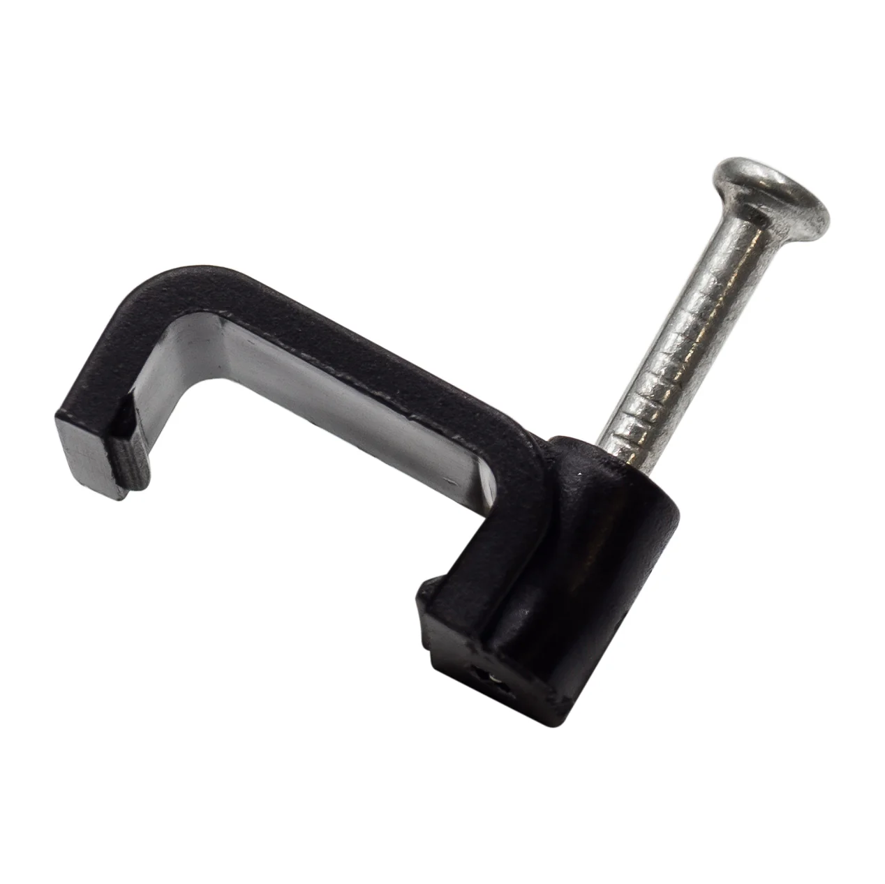 FNC12B - Nail In Cable Clips, Cable Nails Tacks, Flat, 12mm, 0.47", Black, 100 Pieces - Image 2