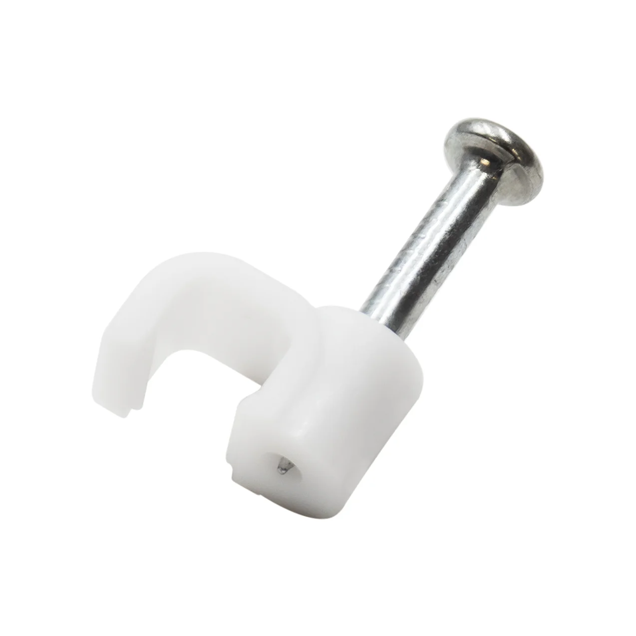 FNC4W - Nail In Cable Clips, Cable Nails Tacks, Flat, 4mm, 0.16", White, 100 Pieces - Image 2