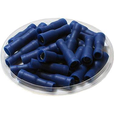 FRD2-156 - 16 to 14 AWG Nylon Insulated Female Bullet Connectors, Double Crimp, 100 Pieces