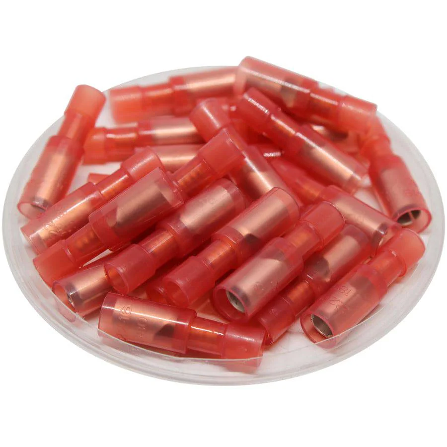 FRFNY1-180 - Fully Insulated Female Bullet Connectors - 22-16 AWG - Nylon