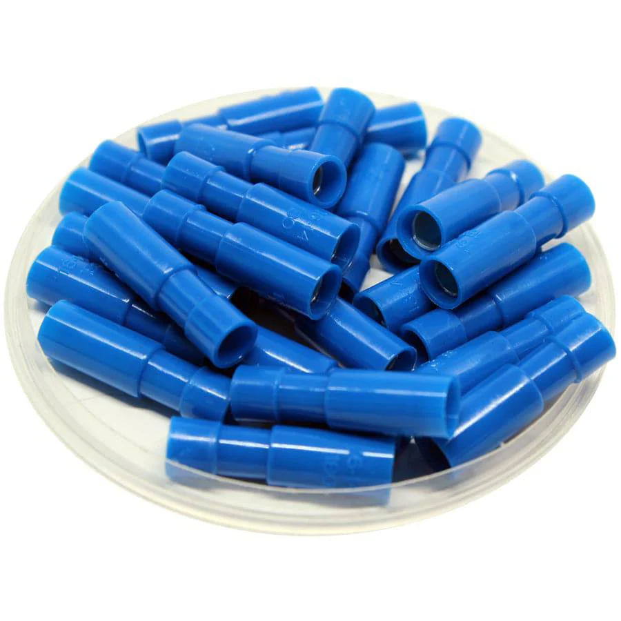 FRFNYD2-180 - Nylon Fully Insulated Female Bullet Connector - Double Crimp - 16-14 AWG