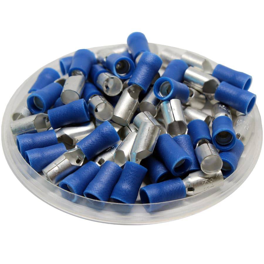 FRSD2-195 - Vinyl Insulated Female Double Crimp Bullet Connectors - 16-14 AWG