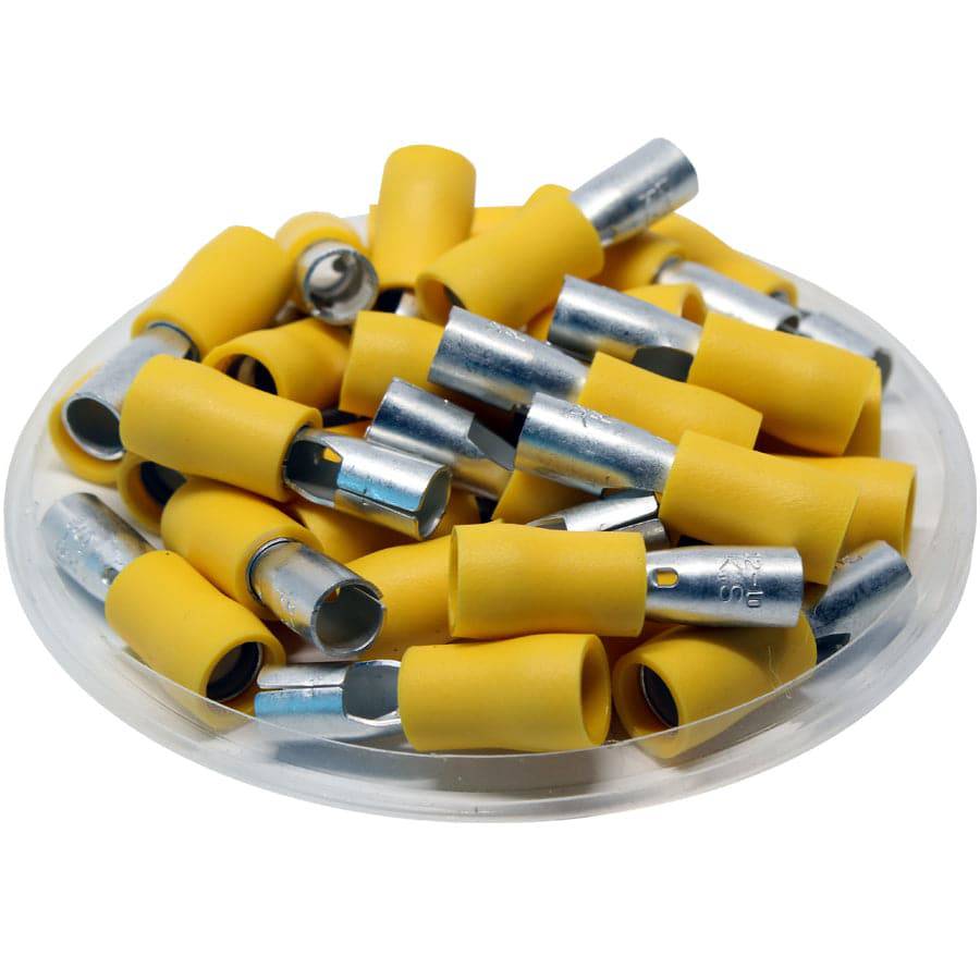 FRSD5-195 - Vinyl Insulated Female Double Crimp Bullet Connectors - 12-10 AWG