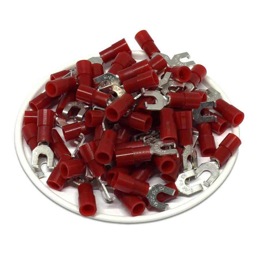 FSNYB1-3.2 - Nylon Insulated Flange Spade Terminals - 22-16 AWG