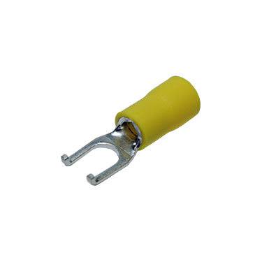 FSVBS5-4 - 12 to 10 AWG Vinyl PVC Flange Spade Terminals, #8 Stud, Brazed Seam, 100 Pieces - Image 2