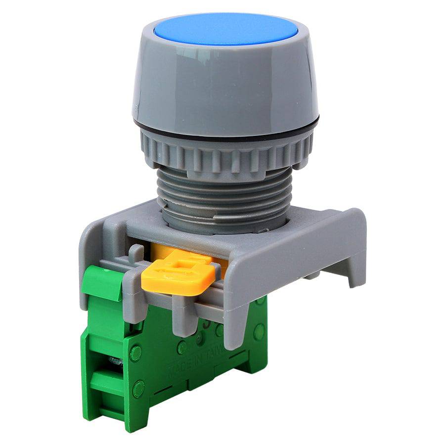 GBF22-1/O-BL - 1/O - 22mm Flat Head Push Button Switch