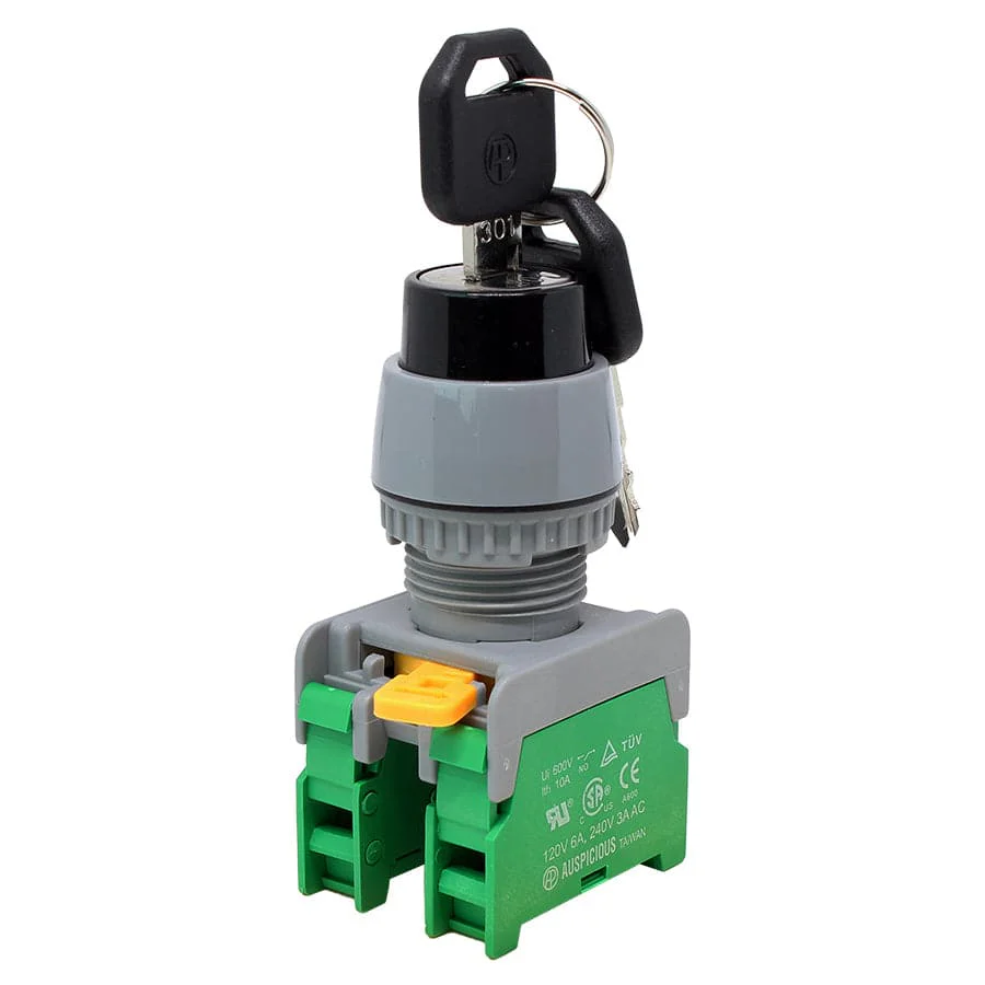 GKS22-2/O - 22mm Selector Switch - 1-0-2 Drawable 2 Contacts