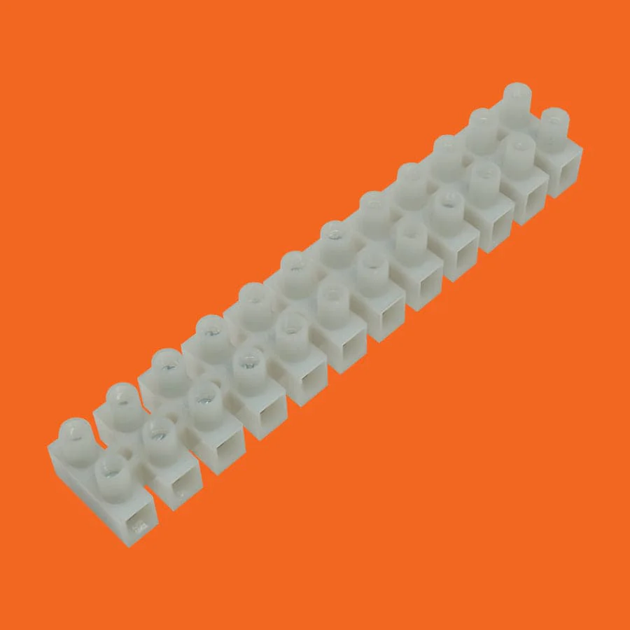 18 to 10 AWG Barrier Strip - 300v, 30A, 12 Poles, 10mm Pitch #GT1450B-10