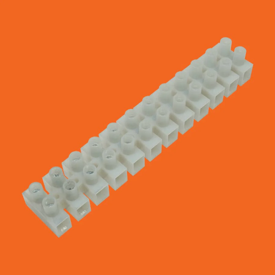 14 to 10 AWG Barrier Strip - 300v, 50A, 12 Poles, 11.5mm Pitch #GT1450B-12