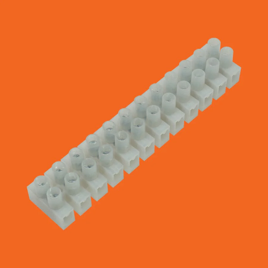 22 to 12 AWG Barrier Strip - 300v, 20A, 12 Poles, 8mm Pitch #GT1450B-8