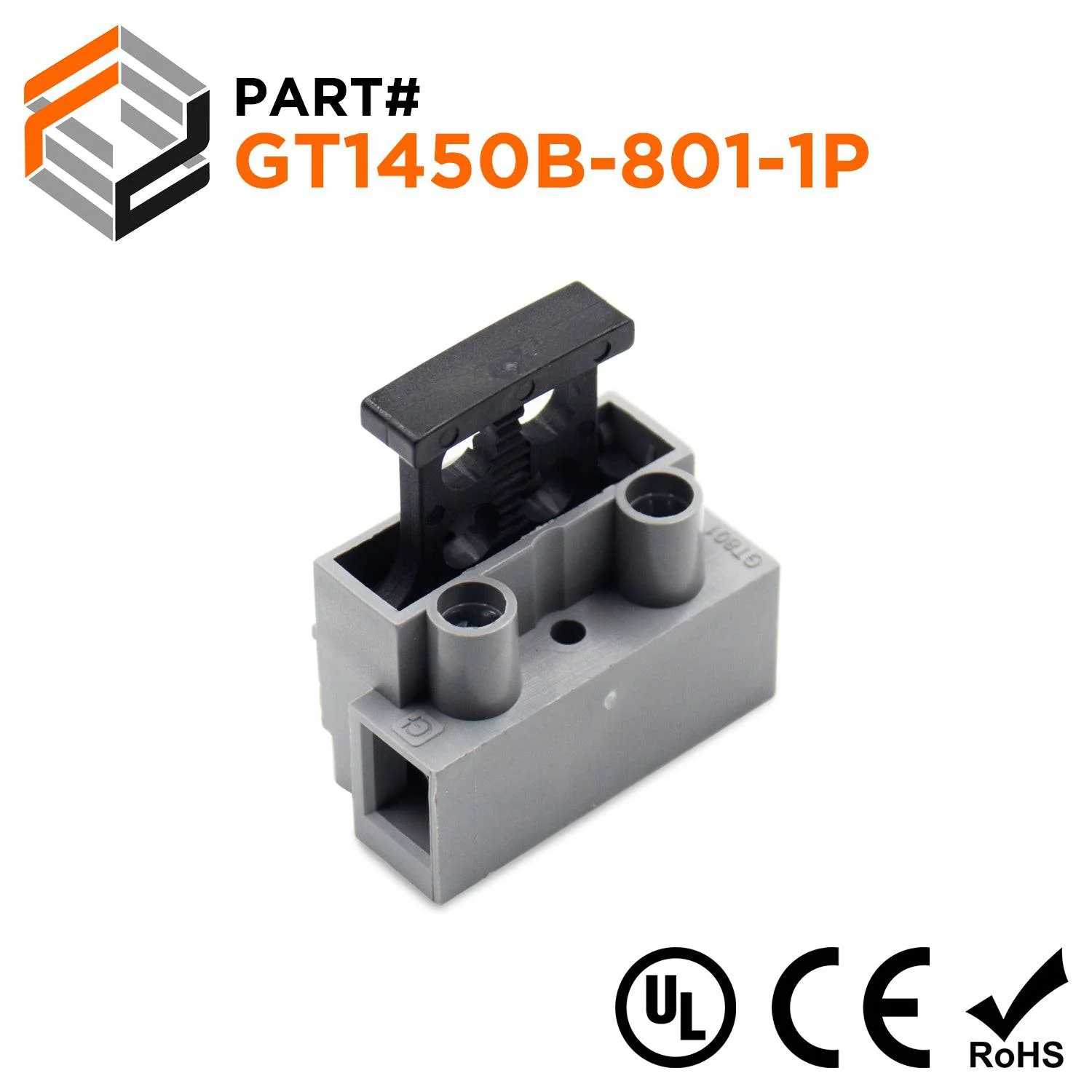 GT1450B-801-1P - Terminal Strip, 1 Pole, 10mm Pitch, UL Recognized, 1 Piece