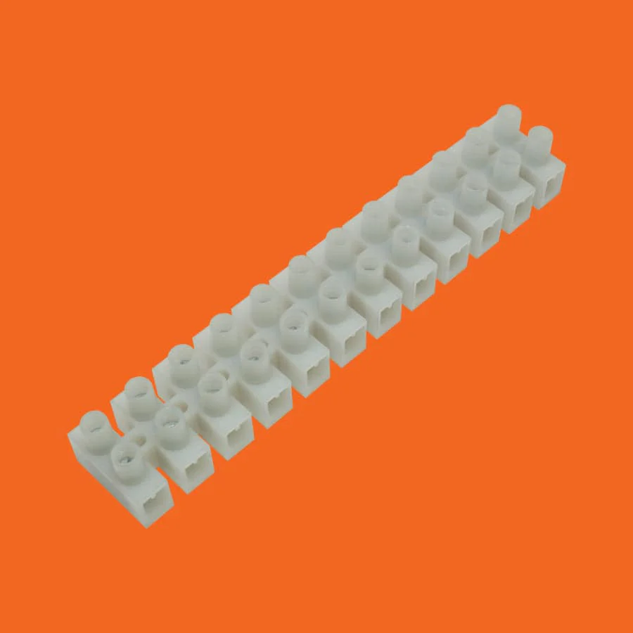 14 to 10 AWG Barrier Strip w/ Wire Protection - 300v, 30A, 12 Poles, 11.5mm Pitch #GT1450HB-12
