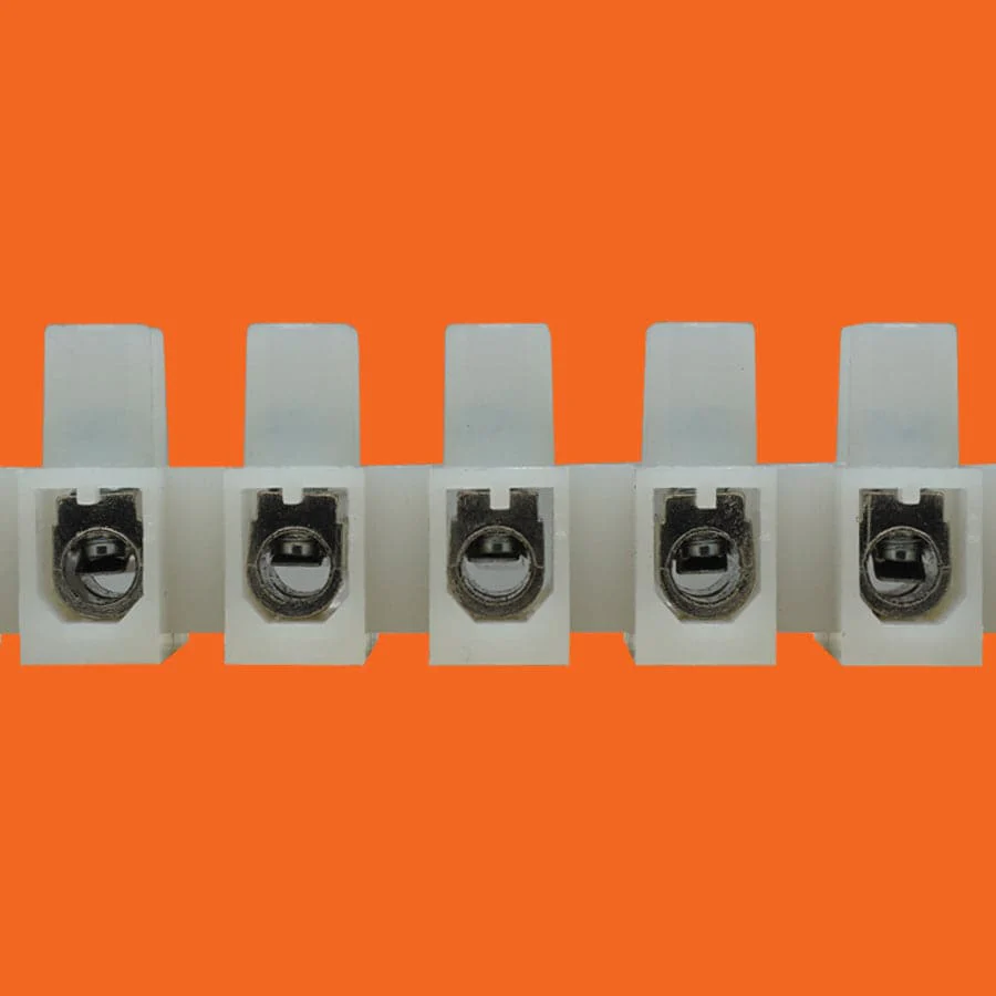 14 to 10 AWG Barrier Strip w/ Wire Protection - 300v, 30A, 12 Poles, 11.5mm Pitch #GT1450HB-12 - Image 2