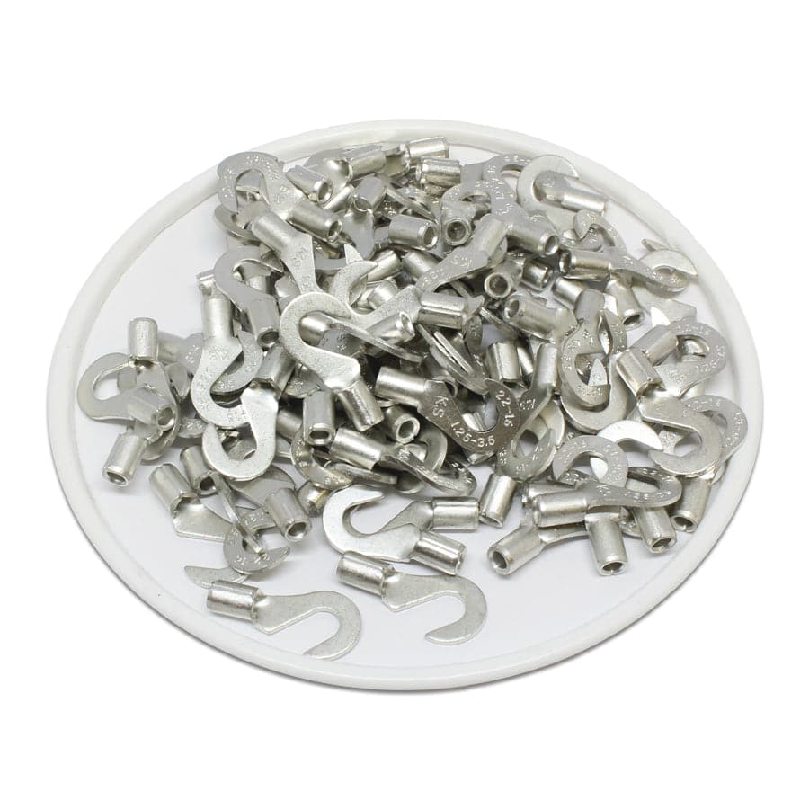 22-16 AWG Non Insulated Hook Terminals, #6 Stud, Brazed Seam, UL, - HNB1-3.7 - Image 2