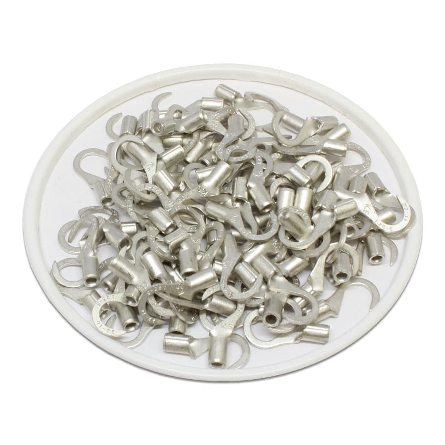 22-16 AWG Non Insulated Hook Terminals, #10 Stud, Brazed Seam, UL, - HNB1-5 - Image 2