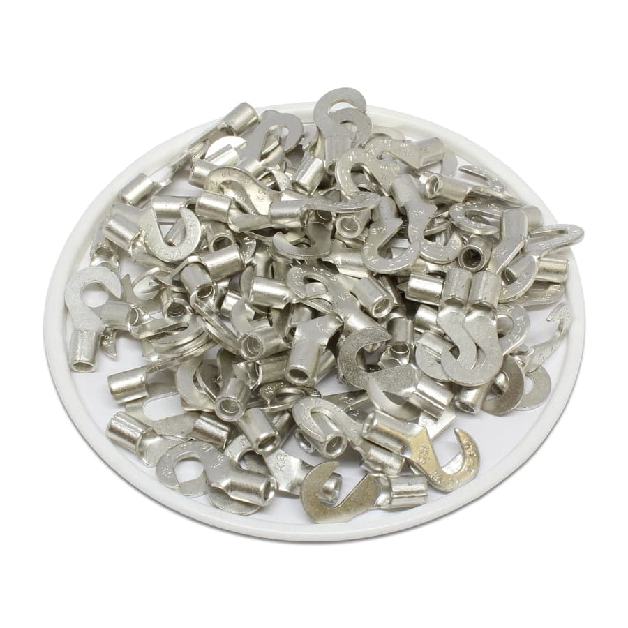 16-14 AWG Non Insulated Hook Terminals, #6 Stud, Brazed Seam, UL, - HNB2-3.7 - Image 2