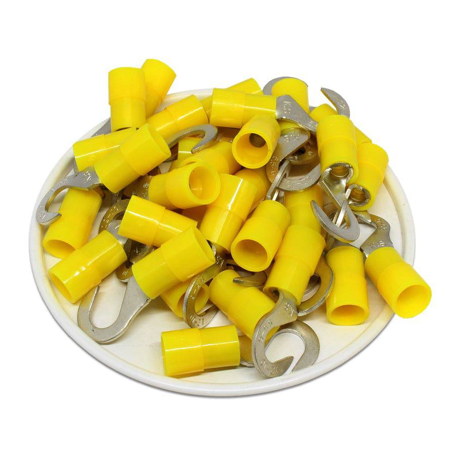 HNYB5-6 - Nylon Insulated Hook Terminals - 12-10 AWG - Yellow - 50/pack