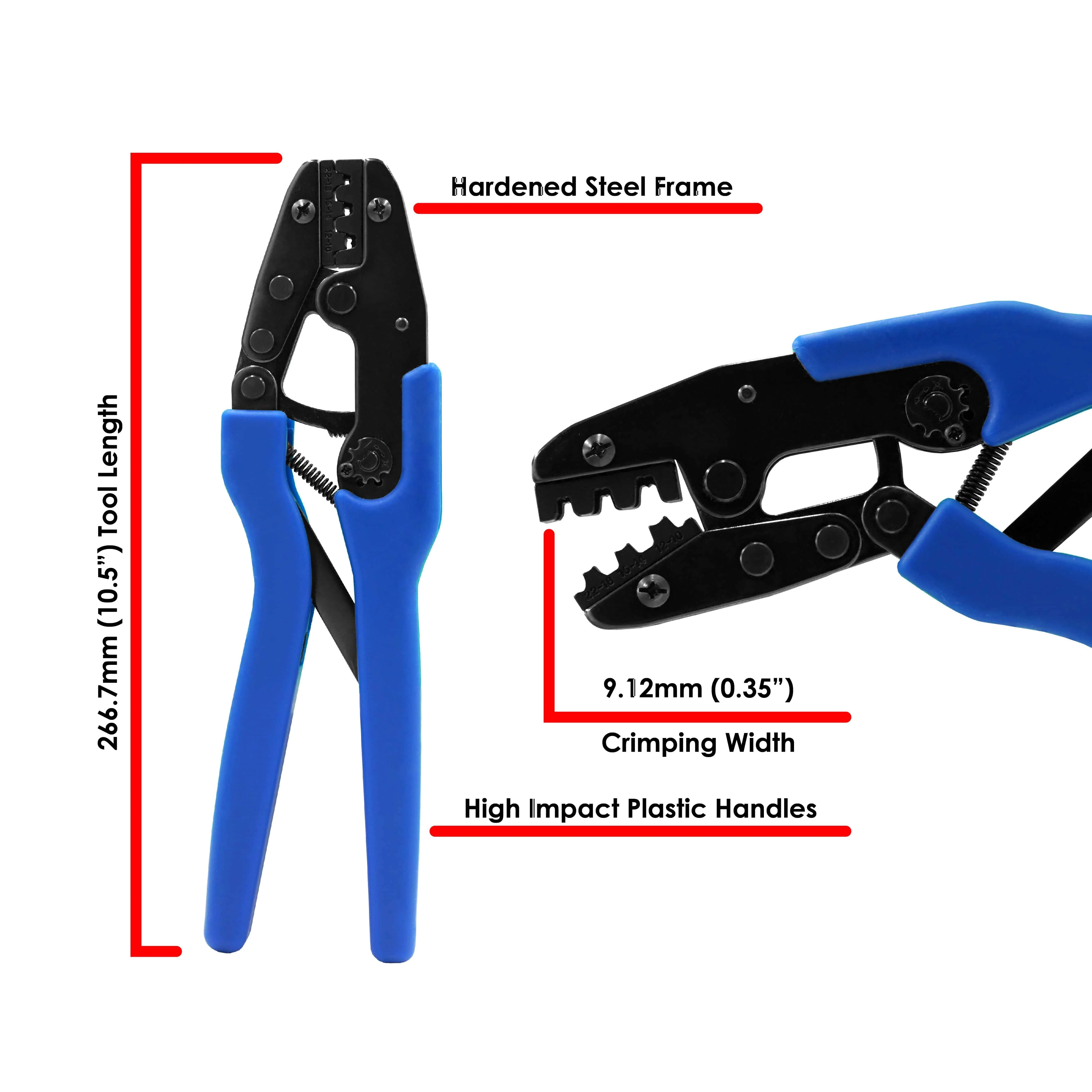KST2000D-1306 - UL Approved Open Barrel Terminal Crimping Tool - 22-10 AWG - Image 2