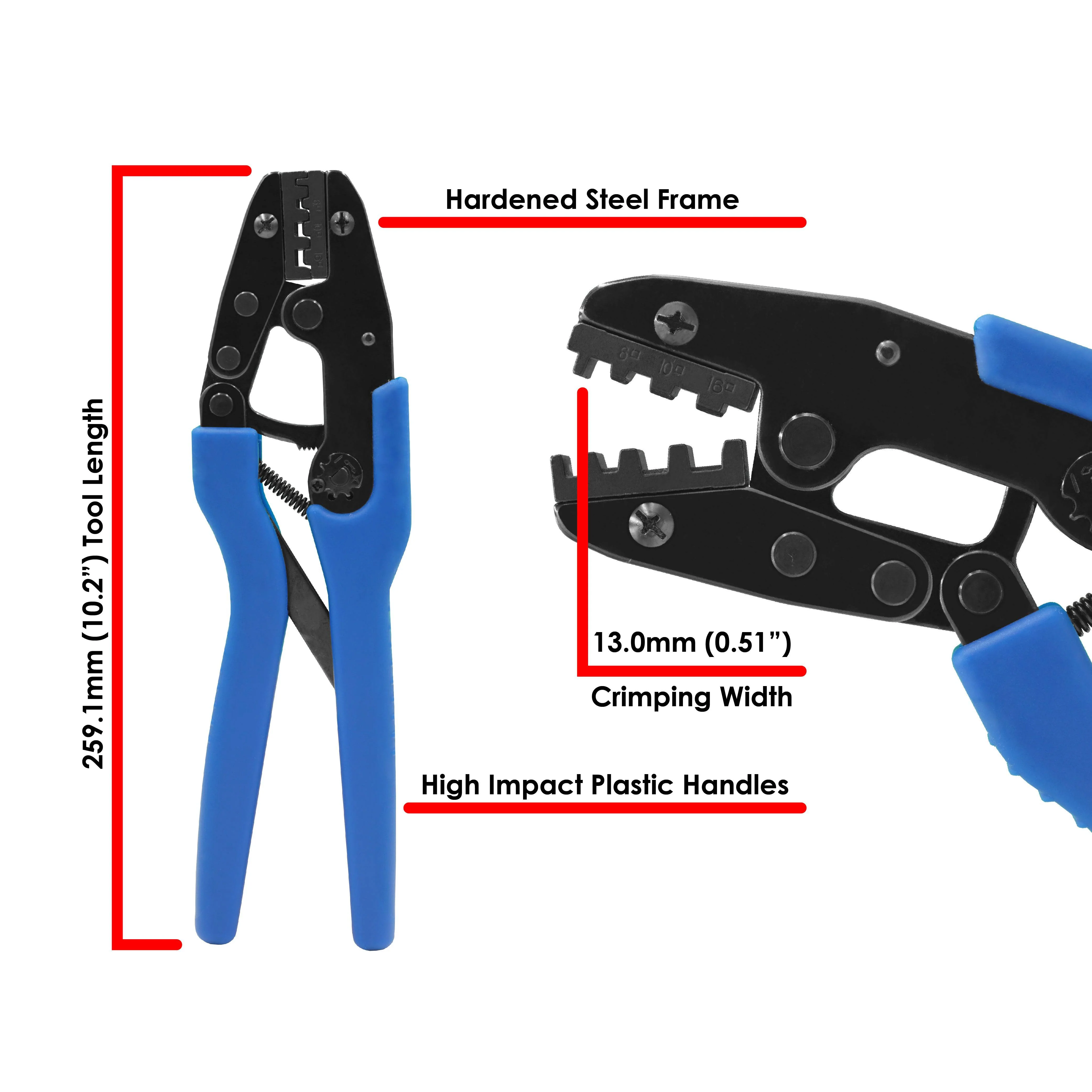 KST2000M - 10 to 6 AWG Wire Ferrules Crimping Tool, UL Recognized, Trapezoidal Crimp, 1 Piece - Image 2