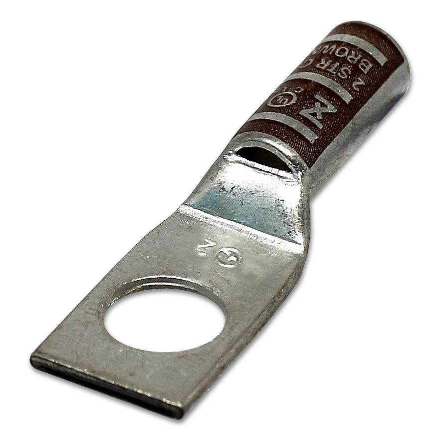 LB214 - 2AWG Long Compression Lug - 1/4" Stud Size