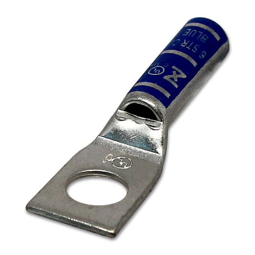 LB610 - 6 AWG Long Compression Lug - #10 Stud Size, 1 Piece