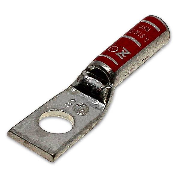 LB814 - 8AWG Long Compression Lug - 1/4" Stud Size, 1 Piece