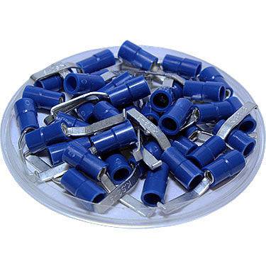 LBD2-3 - Double Crimp Vinyl Insulated Lipped Blade Terminals - 16-14 AWG