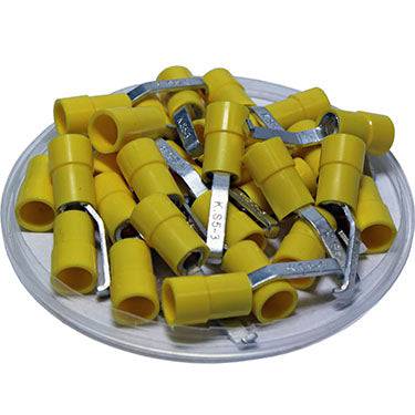 LBD5-4.6 - Double Crimp Vinyl Insulated Lipped Blade Terminals - 12-10 AWG