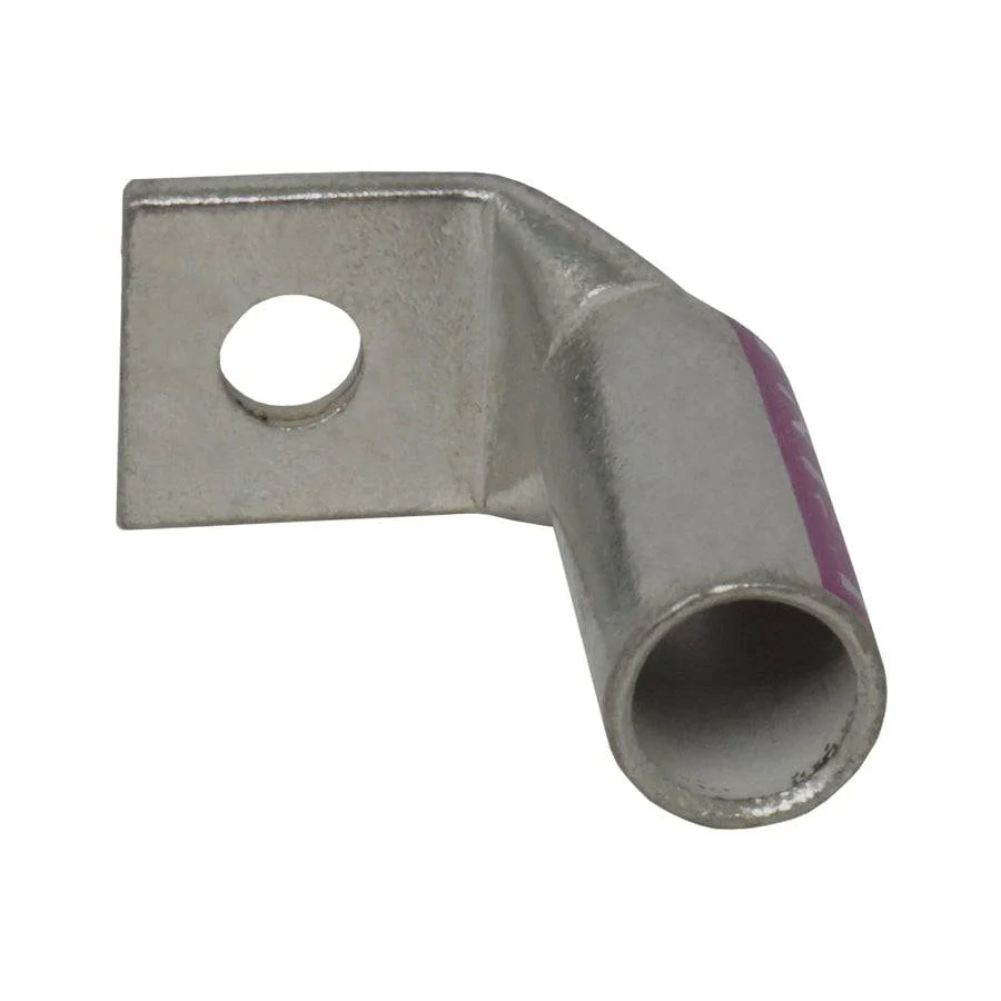 LBF1014 - 90 Degree Long Barrel Compression Lug - 1/0AWG - 1/4" Stud, 1 Piece
