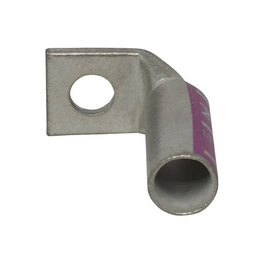 LBF10516 - 90 Degree Long Barrel Compression Lug - 1/0AWG - 5/16" Stud, 1 Piece