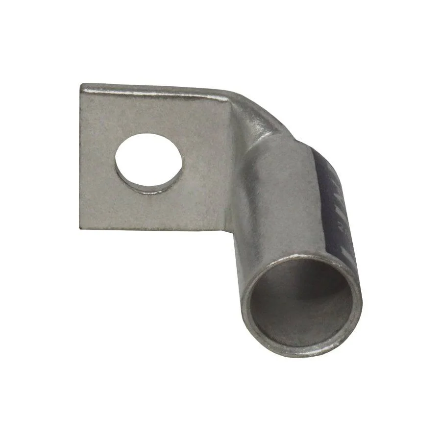 LBF20516 - 90 Degree Long Barrel Compression Lug - 2/0AWG - 5/16" Stud, 1 Piece