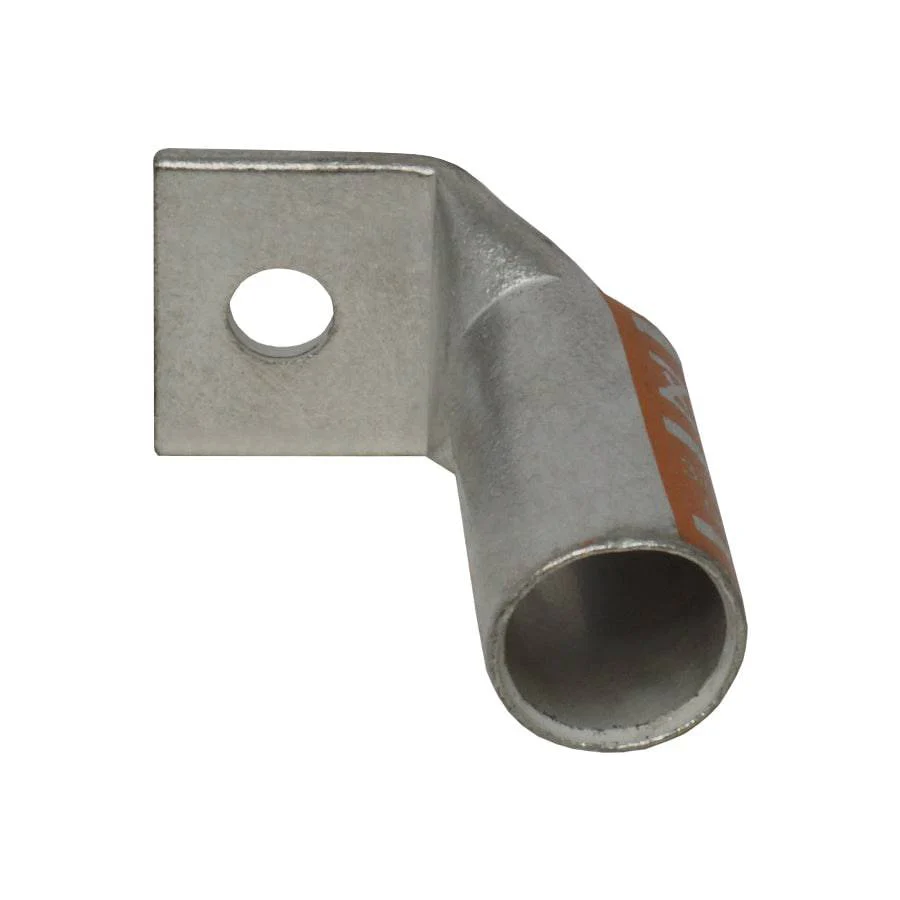 LBF3014 - 90 Degree Long Barrel Compression Lug - 3/0AWG - 1/4" Stud, 1 Piece