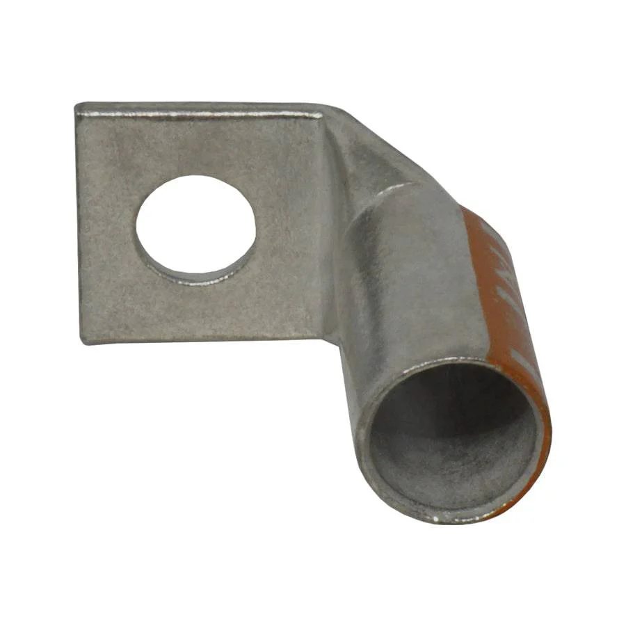 LBF3038 - 90 Degree Long Barrel Compression Lug - 3/0AWG - 3/8" Stud, 1 Piece