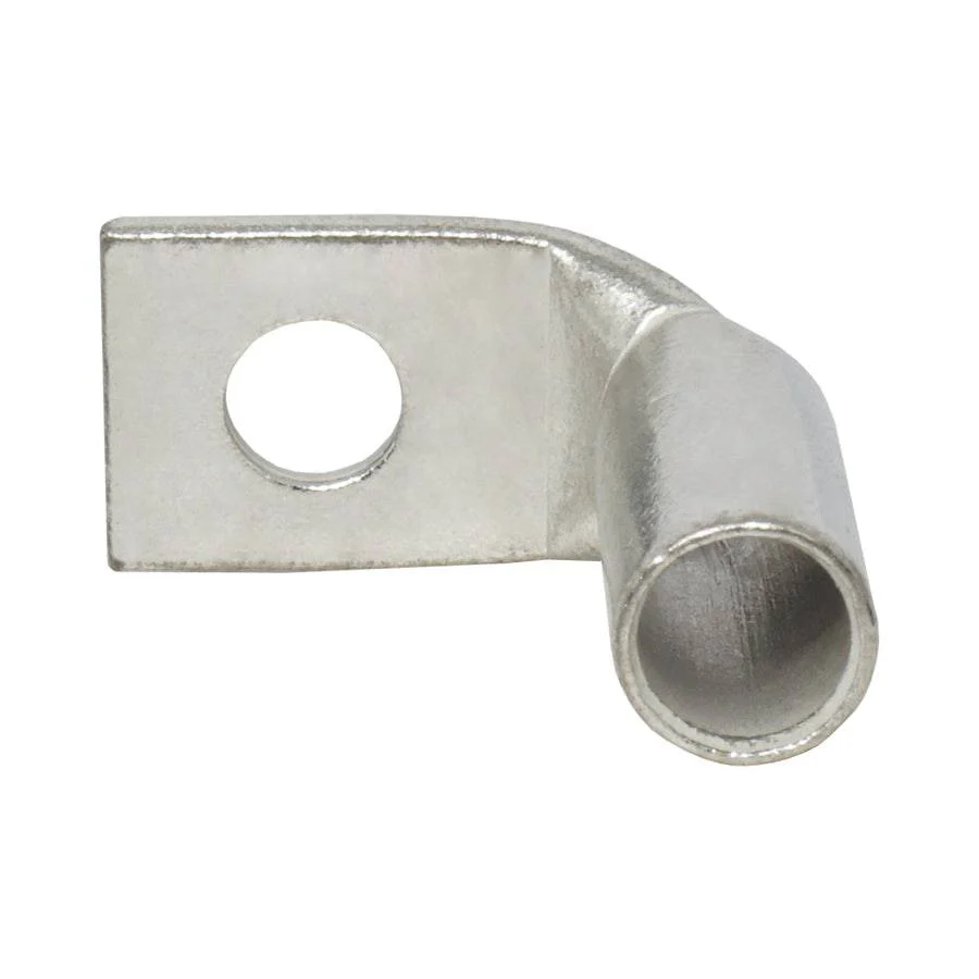 LBF314 - 90 Degree Long Barrel Compression Lug - 3AWG - 1/4", 1 Piece