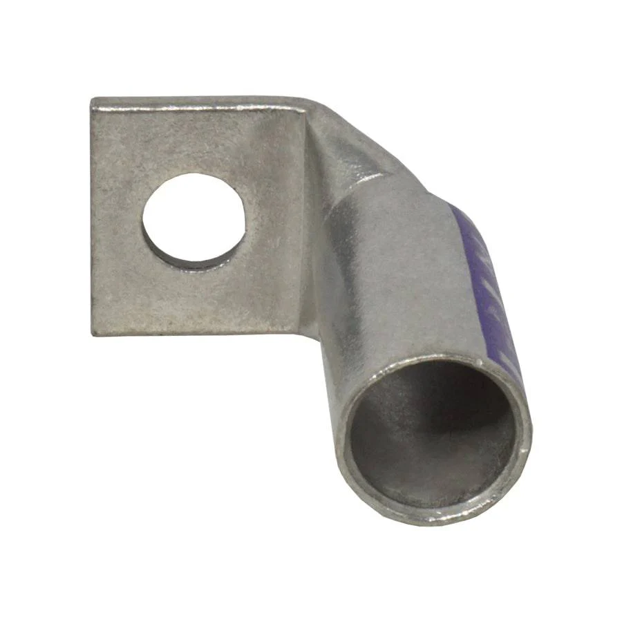 LBF4038 - 90 Degree Long Barrel Compression Lug - 4/0AWG - 3/8" Stud, 1 Piece