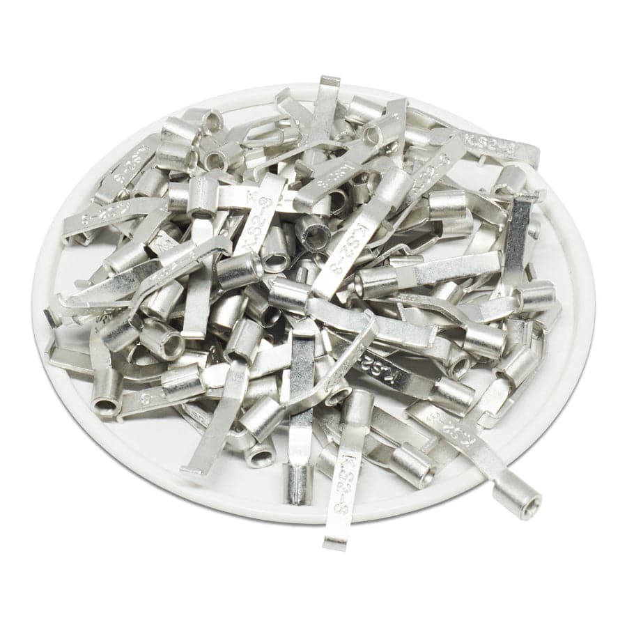LBNB2-3 - 16 to 14 AWG Non Insulated Lipped Blade Terminals, 1/8" Width, UL Recognized, 100 Pieces