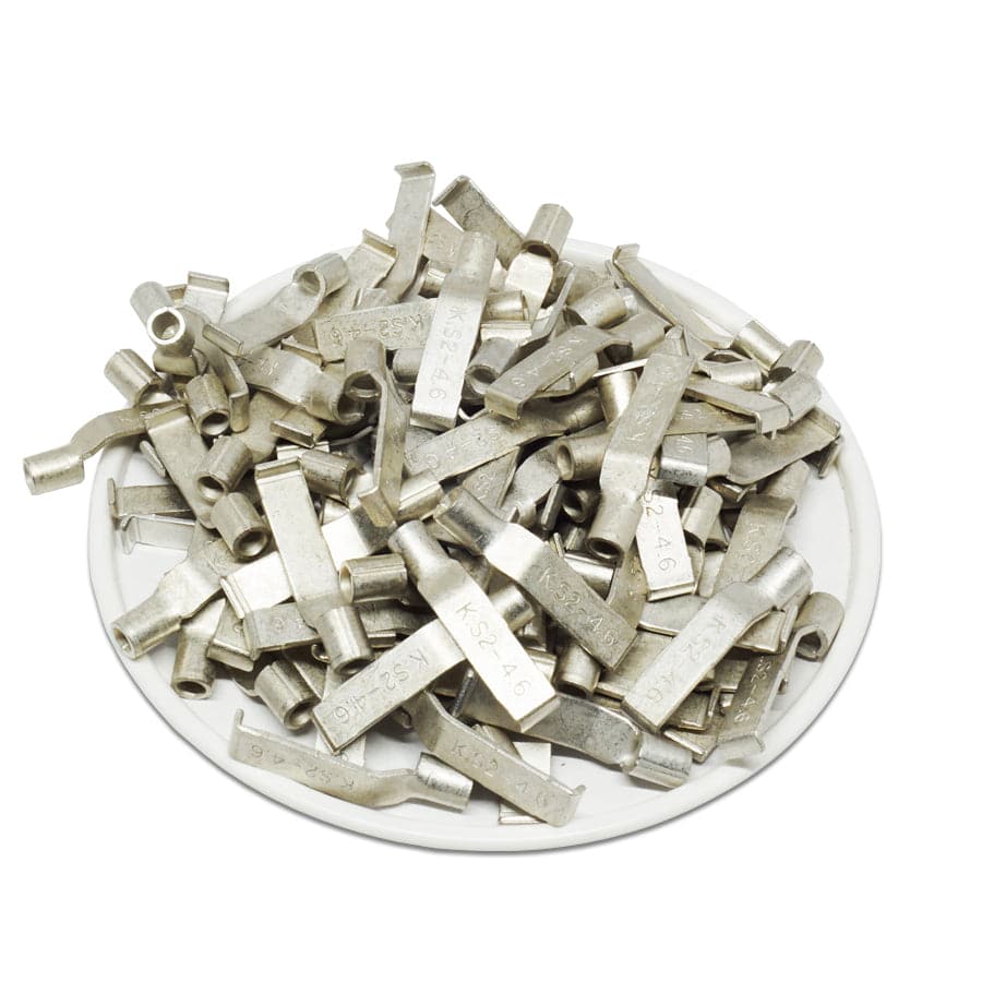 LBNB2-46 - 16 to 14 AWG Non Insulated Lipped Blade Terminals, 3/16" Width, UL Recognized, 100 Pieces